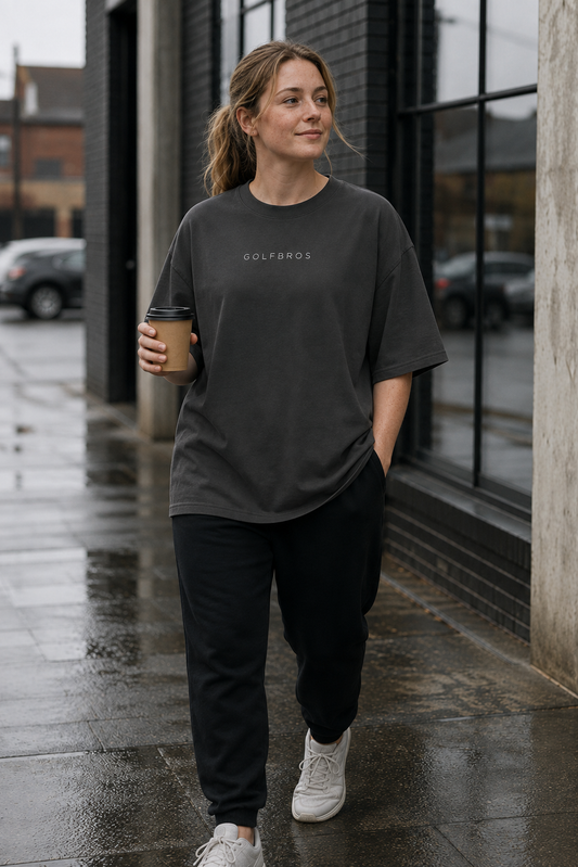Golf Bros Oversized T-shirt - Faded Black